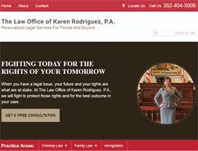 Tablet Screenshot of karenrodriguezlawfirm.com